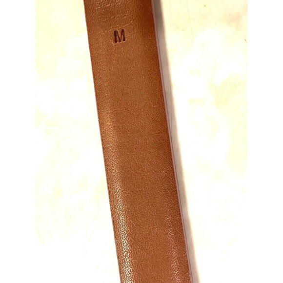 Woman's Ralph Lauren Belt Genuine Leather Faux Reptile Croc Pattern 3/4” Wide M - Picture 6 of 8